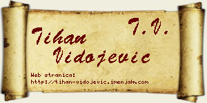 Tihan Vidojević vizit kartica